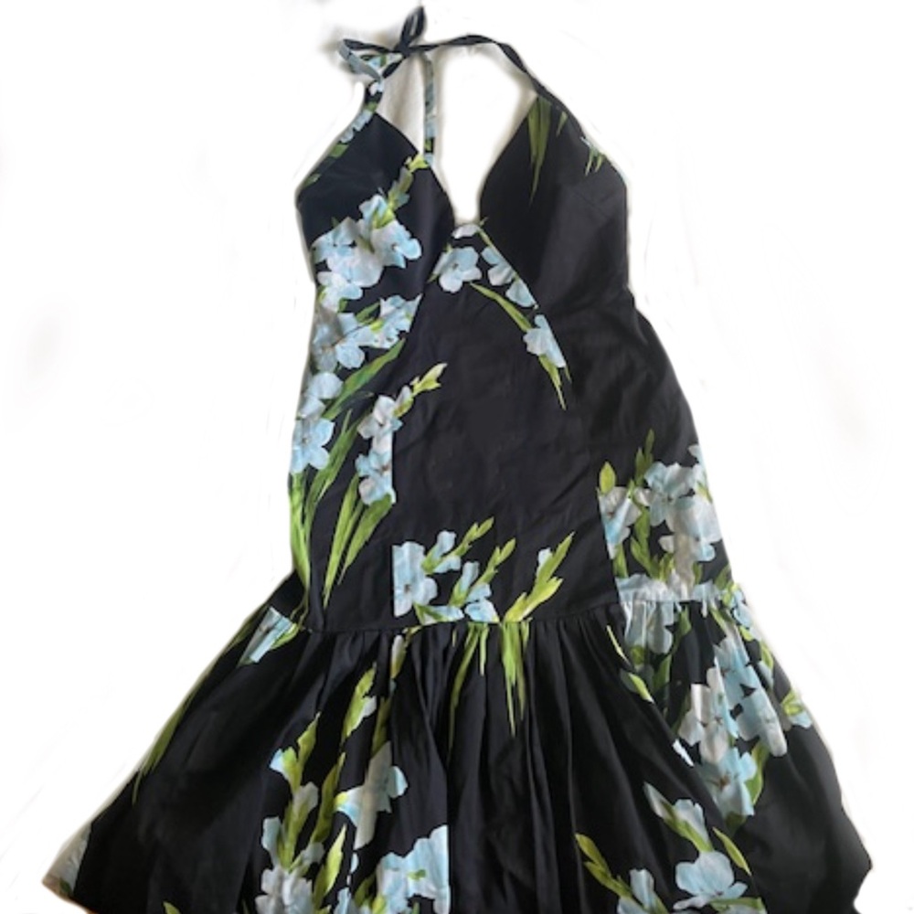 Carolina Herrera Floral Print Halter Dress, size 8